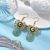 Natural Green Aventurine Dangle Earrings EJEW-MZ00169-03-2