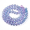 Baking Paint Transparent Glass Beads Strands DGLA-A035-T8mm-A06-3