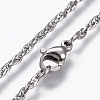 304 Stainless Steel Rope Chain Necklaces NJEW-L167-01B-P-1