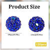 120Pcs Pave Disco Ball Beads RB-SC0001-13C-2