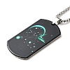 Non-Tarnish 201 Stainless Steel Rectangle with Constellations Pendant Necklace for Women NJEW-G015-01I-1