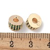 Brass Micro Pave Cubic Zirconia Spacer Beads ZIRC-F141-03LG-01-2