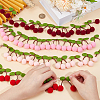 4 Sets 4 Colors Wool Felt Ball Cherry Garland AJEW-OC0005-64-3