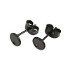 Ion Plating(IP) 304 Stainless Steel Stud Earring Findings STAS-P198-25-6mm-B-1