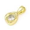 Brass Pave Clear Cubic Zirconia Pendants LS-KK-L238-24G-2