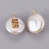 Natural Cultured Freshwater Pearl Pendants PEAR-F008-32G-E-2