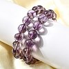 Natural Amethyst Round Beads Stretch Bracelets for Women BJEW-L712-B04-12mm-1
