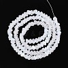 Frosted Transparent Glass Beads Strands GLAA-N054-4mm-01-2