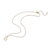 Arch Brass Pendant Necklaces NJEW-H051-05G-4