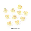 Electroplated 3-petal Flower Resin Cabochons MRMJ-R128-15G-2