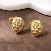 Brass Oval Stud Earrings EJEW-F400-24B-G-3