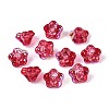 Electroplate Transparent Glass Beads Strands EGLA-N055-03A-05-1