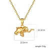 Stainless Steel Cable Chain Baby Elephant Pendant Necklaces PW-WG99660-01-3