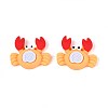 Crab Opaque Resin Cabochons CRES-T025-33A-1