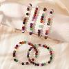 Natural Mixed Wealth Stone Beaded Stretch Bracelets BJEW-D446-B-39-5