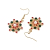 Christmas Alloy Rhinestone Dangle Earrings EJEW-JE06121-01-4