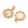 Brass Micro Pave Clear Cubic Zirconia Pendants KK-A214-23G-2