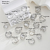 Alloy Cuff Open Rings Sets for Women WG801CE-01-2