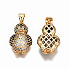 Brass Micro Pave Cubic Zirconia Pendants ZIRC-Q200-014-NF-2