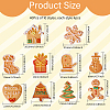 40Pcs 10 Styles Christmas Theme Opaque Resin Imitation Biscuit Decoden Cabochons RESI-CA0001-75-2