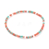 Glass & Brass Stretch Beaded Bracelets Sets BJEW-JB06149-6