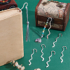 40Pcs Tibetan Style Alloy Wavy Bookmarks FIND-GA0008-48-4