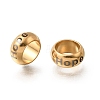 304 Stainless Steel Large Hole Beads STAS-H263-01G-02-1