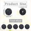 40Pcs Resin Rhinestone Beads RESI-SC0005-81A-2