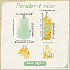 2 Sets 2 Styles Alloy & Glass Charms FIND-AR0006-17-2