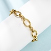 304 Stainless Steel Oval Link Chain Bracelets for Women BJEW-F536-04G-4