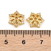 Brass Micro Pave Cubic Zirconia Bead Caps CU-CBA6A75-35B-G-3