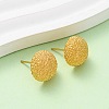 Brass Textured Stud Earrings EJEW-A143-02C-G-2