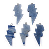 Dyed & Heated Natural Blue Aventurine Pendants G-N332-53-A05-2