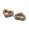Heart Shape Polymer Clay Rhinestone Beads CLAY-NH0001-09A-02-3