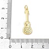 Brass Micro Pave Clear Cubic Zirconia Pendants KK-D289-01G-14-4