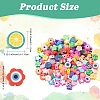 400Pcs 8 Styles Handmade Polymer Clay Beads CLAY-YW0002-53-3