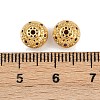 Brass Micro Pave Cubic Zirconia Beads KK-F910-05G-3