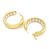 Rack Plating Brass with ABS Plastic Pearl Hoop Earrings for Women EJEW-G410-59G-2