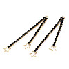 Brass Pave Rhinestone Chain with Star Big Pendants KK-N216-421-02LG-3