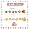 Retro Flower Alloy & Glass & ABS Plastic Hair Accessories EJEW-WH20018-02B-2