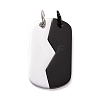 Ion Plating(IP) Blank 304 Stainless Steel Split Pendants STAS-D188-01EBP-1