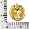 304 Stainless Steel Enamel Pendants STAS-Z163-21G-01-3