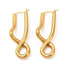Vacuum Plating 304 Stainless Steel Twist Infinity Hoop Earrings for Women EJEW-P219-02G-1