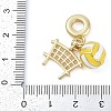 Rack Plating Brass Enamel Sports European Dangle Charms KK-P287-35E-G-3