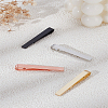 4Pcs 4 Colors Brass Collar Tie Clips for Men AJEW-LP0010-94-1