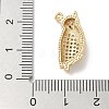 Rack Plating Brass Micro Pave Cubic Zirconia Pendants KK-L224-056G-3