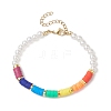 Chakra Polymer Clay Beaded Stretch Bracelets for Women BJEW-JB11502-2