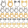 80Pcs 4 Styles Alloy Bead Frame FIND-SC0017-77-1