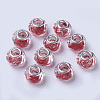 Faceted Glass European Beads GLAA-F082-B05-1