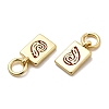 Brass Enamel Charms KK-P338-09G-01-2